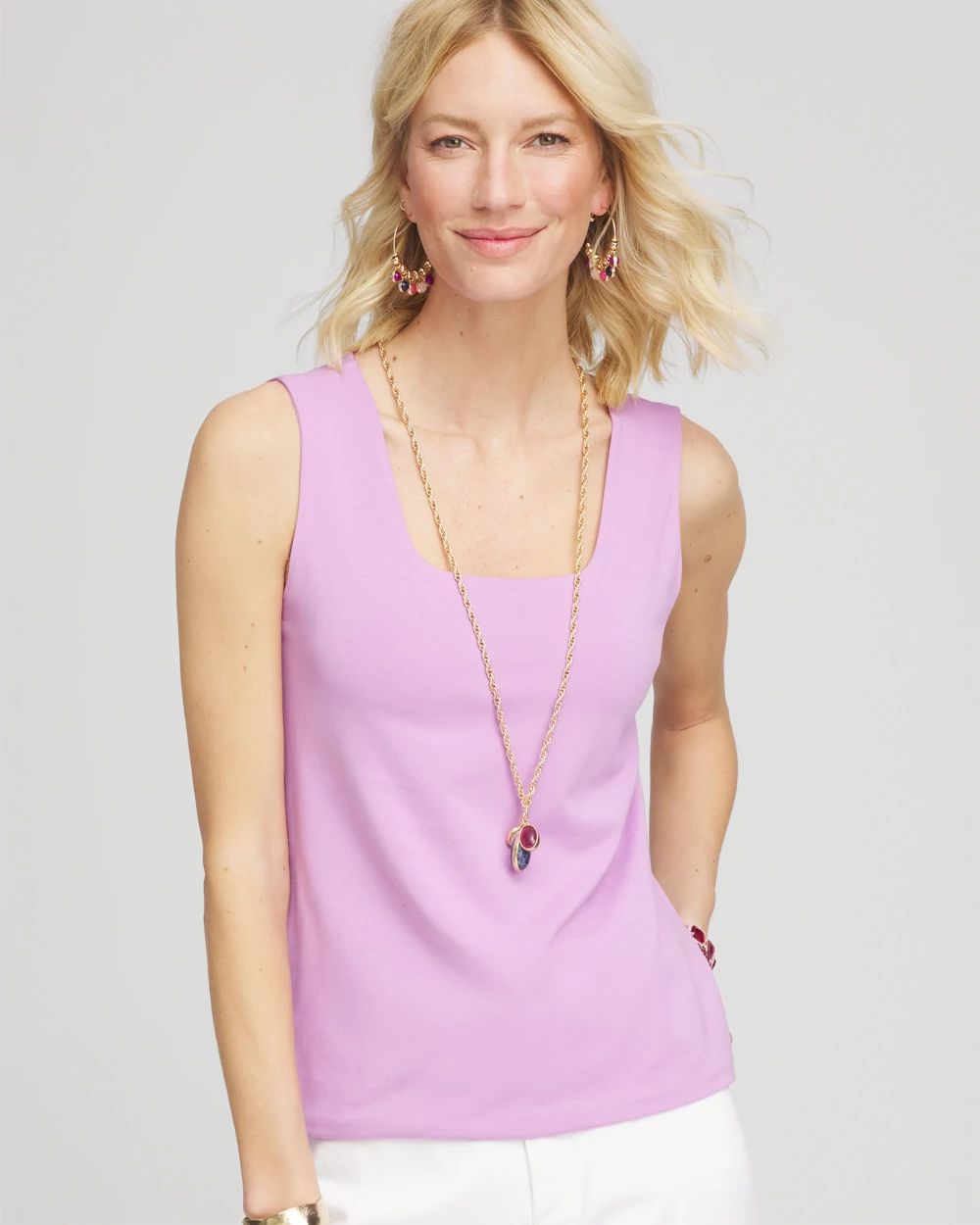 Contour Cotton™ Square Neck Tank | Chico's